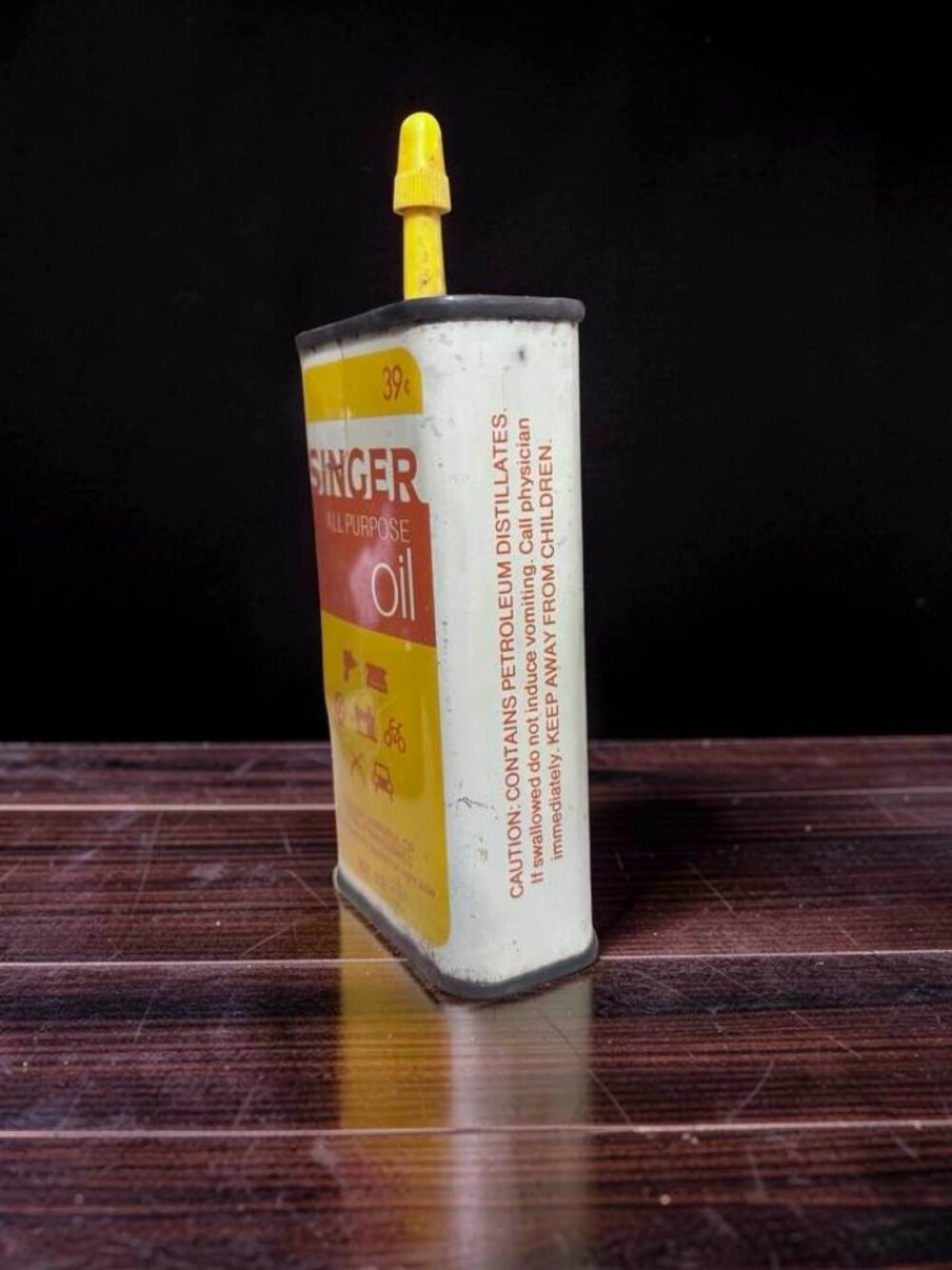 Singer Vintage All Purpose Oil Tin 4 Fl Oz Sewing Machine Lubricant With Origina - Picture 6 of 7